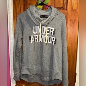 Under Armour Gray Hoodie with White Logo
